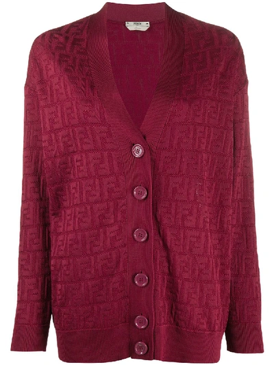 FENDI FF V-NECK CARDIGAN