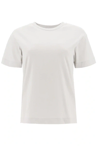 Apc Jade T-shirt Micro Logo In Grey,white