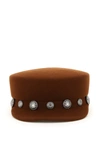 MAISON MICHEL ABBY FELT BEANIE WITH STUDS