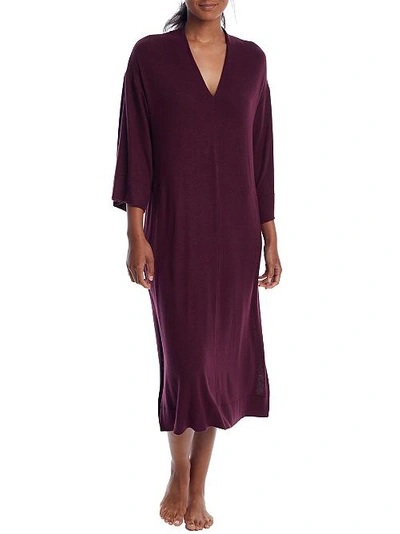 Donna Karan Sleep Caftan In Aubergine