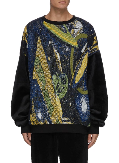 Angel Chen 'universe' Mixed Embroidery Sweater In Multi-colour