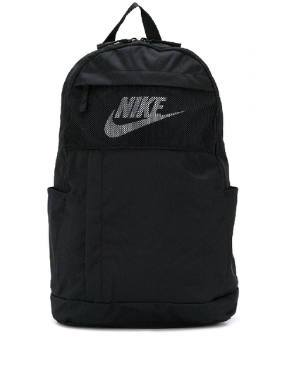 Nike Logo Print Backpack In Black