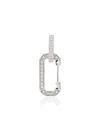 Eéra Chiara" Small Full Diamond Pavé & White Gold Mono Earring" In White Gold