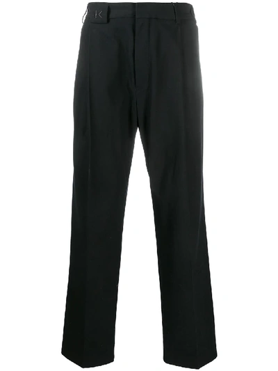 Kenzo Straight-leg Tailored Trousers In Black