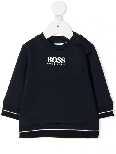 HUGO BOSS LOGO PATCH LONG-SLEEVE TOP