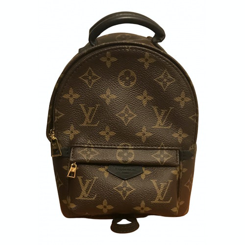 Pre-Owned Louis Vuitton Palm Springs Brown Cloth Backpack | ModeSens