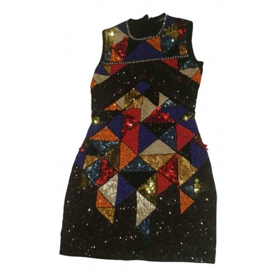 Pre-owned Balmain Multicolour Glitter Dress