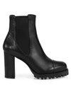 STUART WEITZMAN Wenda Lug-Sole Leather Chelsea Boots