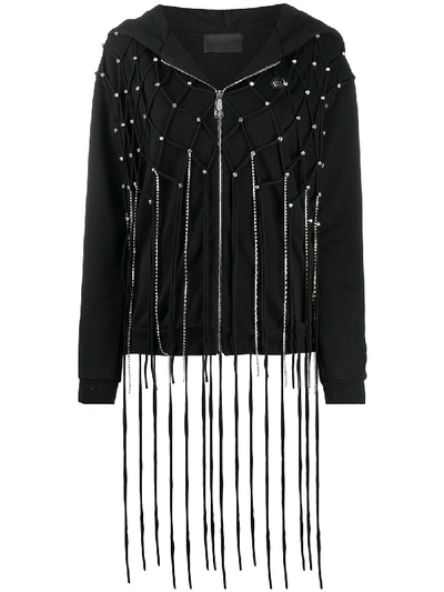 Philipp Plein Fringe Detail Jacket In Black