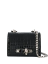 ALEXANDER MCQUEEN SMALL JEWELLED 4-RING SATCHEL