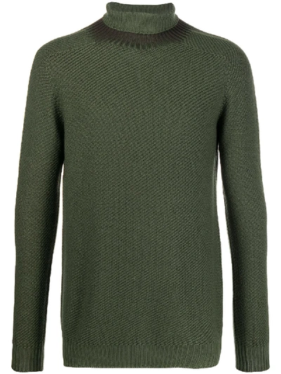 Dondup Fine Knit Roll Neck In Green