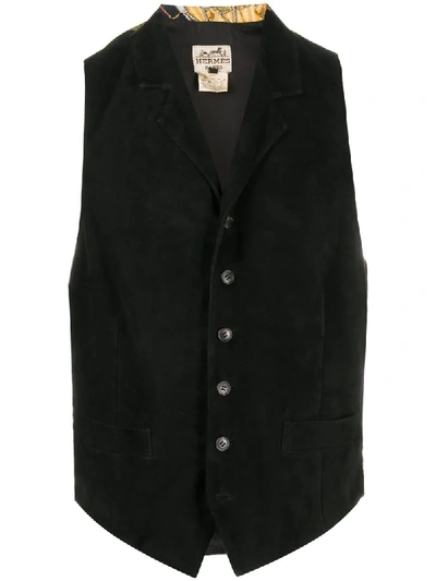 Pre-owned Hermes 1990s  Les Tambours Waistcoat In Black