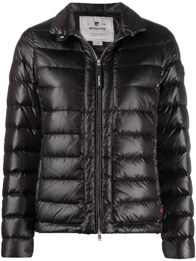Woolrich Padded Down Jacket In Black