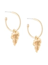 Jennifer Behr Hanging-leaf Hoop Earrings In Gold