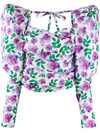 GIUSEPPE DI MORABITO LONG-SLEEVE FLORAL PRINT TOP