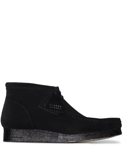 Clarks Originals Wallabee Boots In Black