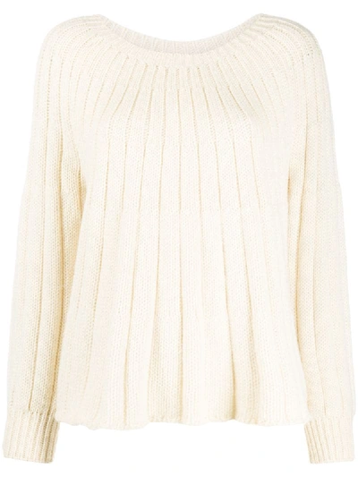 Pre-owned Comme Des Garçons 1990s Pleated Jumper In Neutrals