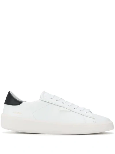 Date Ace Mono Sneakers In White Leather