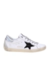 GOLDEN GOOSE SUPERSTAR SNEAKERS IN WHITE LEATHER,11494396