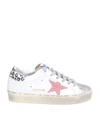 GOLDEN GOOSE HI STAR SNEAKERS IN WHITE LEATHER,11494394