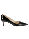 PRADA POINTED TOE LOGO PUMPS,11492575