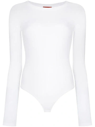 Alix Nyc Core Carsen Long-sleeve Bodysuit In White