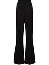 Joseph Aveline High-rise Flared Gabardine Pants In Black