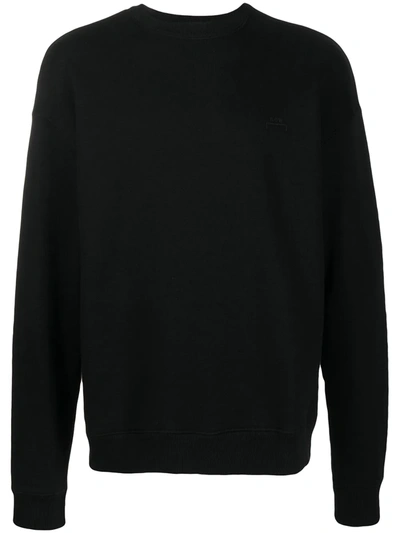 A-cold-wall* A Cold Wall Essentials Crewneck Sweatshirt With Logo Embroidery In Black