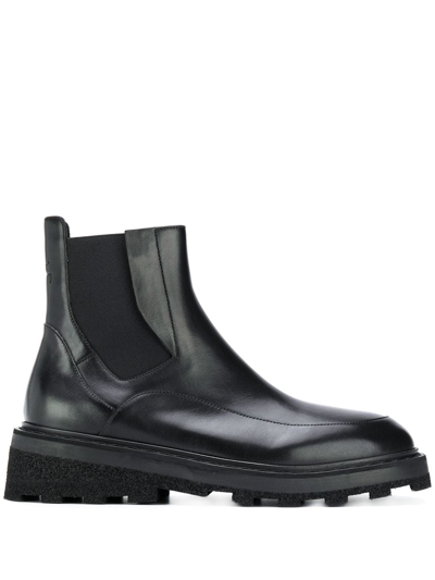 A-cold-wall* Logo-debossed Leather Chelsea Boots In Black