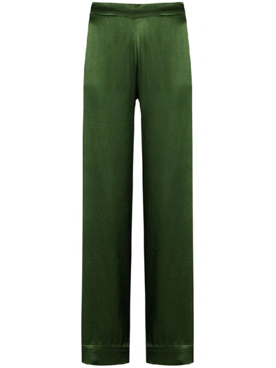 Asceno Jade Wide-leg Trousers In Green