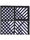GIVENCHY CRISS-CROSS STRIPED PRINT SCARF