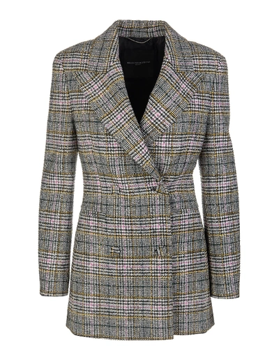 Ermanno Scervino Prince Of Wales Jacket With Crystals In Multicolor