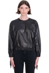 IRO GENTRY LEATHER JACKET IN BLACK LEATHER,11491490