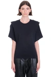 IRO BELLY T-SHIRT IN BLACK COTTON,11491491