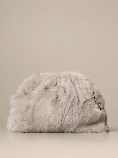 Simonetta Ravizza Clutch In Mink In Pearl