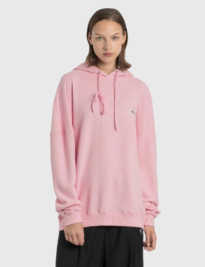 We11 Done Oversized Logo-appliqued Cotton Hoodie In Pink