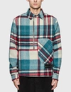 WE11 DONE CHECK ANORAK WOOL SHIRT