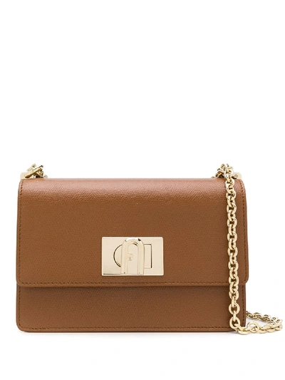 Furla 1927 Twist-lock Crossbody Bag In Brown