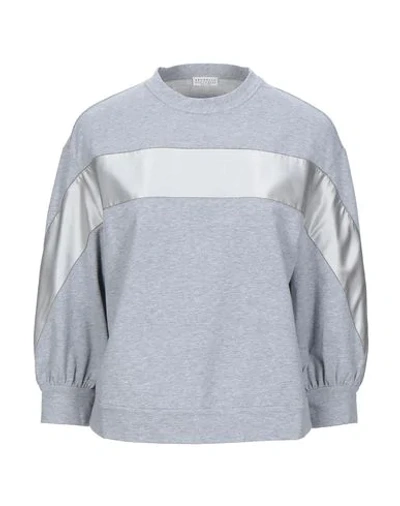 Brunello Cucinelli Sweatshirts In Light Grey