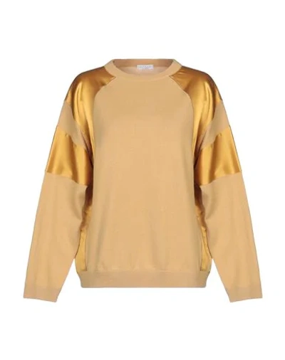 Brunello Cucinelli Sweaters In Ocher