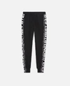 Stella Mccartney Jacquard-trimmed Cotton-fleece Track Pants In Black