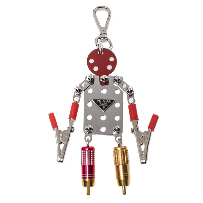 Pre-owned Prada Multi Tone Trick Robot Bag Charm In Multicolor