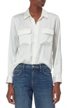 Equipment White Silk Slim Signature Shirt  In Nature White