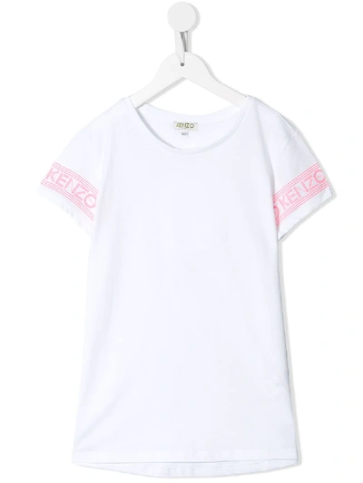 Kenzo Kids' Josh Logo-print T-shirt In White