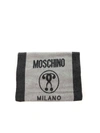 MOSCHINO DOUBLE QUESTION MARK SCARF BLACK AND GREY