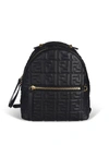 Fendi Double F Embossed Backpack In Black