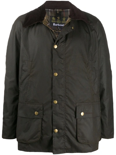 BARBOUR CONTRAST COLLAR BUTTONED JACKET