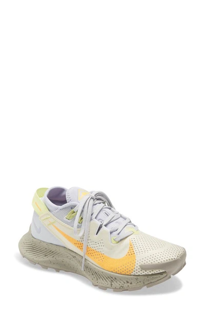 Nike Pegasus Trail 2 "pure Platinum/fossil-limelight" Sneakers In Pure Platinum,fossil,limelight,laser Orange