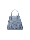 ALAÏA MINI MINA PERFORATED LEATHER TOTE,400012812564