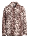 P.A.R.O.S.H ANIMAL PRINT DOWN JACKET IN BEIGE